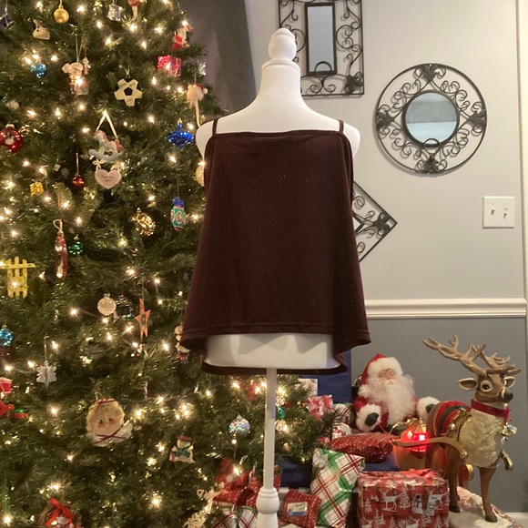 NWOT Worthington Woman Sz 2X Bing Cherry Chemise w/Long Sleeve Satin/Lace Cover - Picture 4 of 12